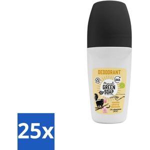 25 x Marcel's Green Soap - Deodorant Roller - Vanilla & Cherryblossom - Langdurige frisheid - 50 ml - Deodorant Roller - Vanille - Cherryblossom - Frisheid - Gevoelige Huid