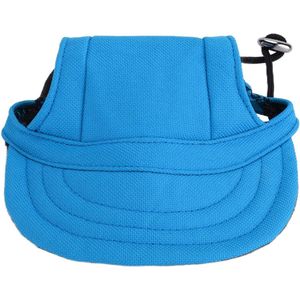 Outdoor Sport Zonwering Hoed voor Honden met Oorgaten - Blauw L .