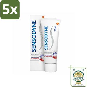 5 x Sensodyne - Tandpasta - Gevoeligheid & Tandvlees - Whitening - Gevoelige Tanden - 75 ml - Grootverpakking - Gevoelige Tanden - Tandvleesbescherming - Tandpasta - Whitening - Gevoeligheid