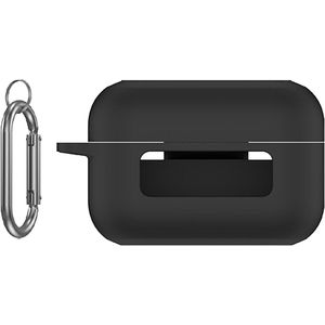 Cilicone hoes geschikt voor draadloze oortjes, ultradun design, valbestendig en vuilafstotend - zwart met oorhaakjes