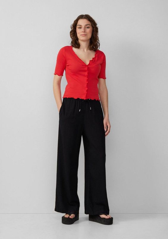 QS Linnen damesbroek, lang, 9999, 32W / 30L