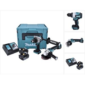 Makita DLX2430TJ Accu Combiset 2-delig (DDF486 + DGA504) 18V 5.0Ah in Mbox