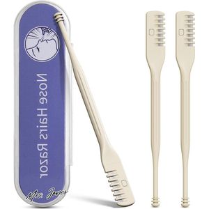 Mrs. Jones Handmatige neushaartrimmer - roterende neushaar scheermesje - oorplukker - draagbaar neusgat haarverwijderaar - 3-pack. .