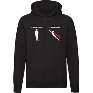 Jouw vader mijn vader Hoodie - papa - vaderdag - superheld - held - trui - sweater - capuchon