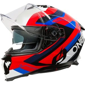 O'NEAL Challenger EXO V.25 Helm - Wit Rood Blauw - Volledige Gezichtsbedekking