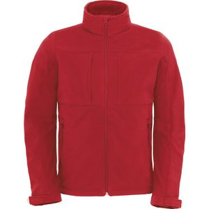 Outdoorjas Hooded Softshell/men met afneembare capuchon B&C Collectie maat XL Rood