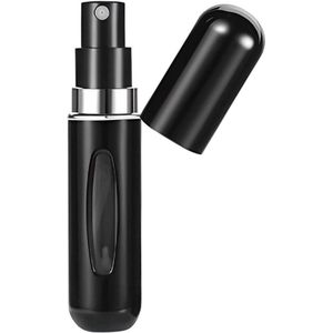 MijnSpray® - Mini Hervulbare Parfumfles - Zwart - 5ml - Navulling Parfum Flesje - Travel Size Parfum - Mini Parfumflesje Navulbaar - Draagbare Mini Hervulbare Spray - Parfum verstuiver navulbaar - Parfum -