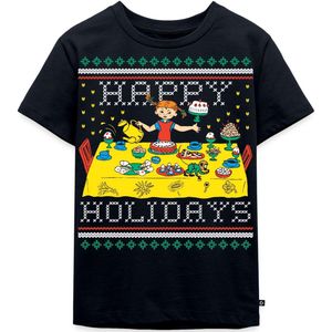 Pippi Langkous En Meneer Nilsson Happy Holidays Premium T Shirt Kinderen