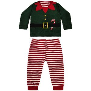 Kerst Baby Setje Pakje Elf Groen - Maat 62 - Voor over romper - Baby kleding babykleding jongens meisjes - Kerstkleding