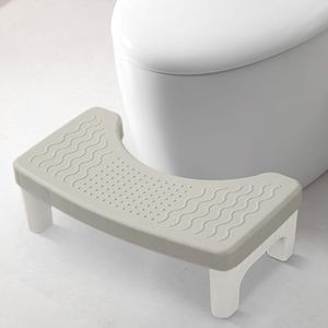 Toiletkruk voor volwassenen | Antislip poef voor badkamercomfort | Verbeterde lichaamshouding | Gemakkelijk te gebruiken | Grijs