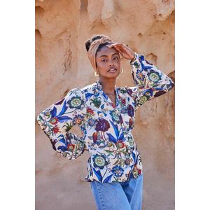DIDI - Blouse Horizon - Offwhite - Floral flame - Dames