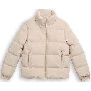 Tom Tailor - Gewatteerde Jas - Cashew Beige - Met Opstaande Kraag