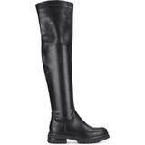 POSH by Poelman - Overknee Laarzen - Imitatieleer - Zwart - Textiel Voering