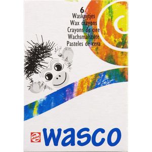Wasco set 6 kleuren krijtjes waskrijt waspastels