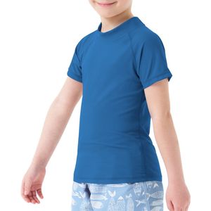 MEETHOO - Kinderzwemshirt - Blauw - Korte Mouwen - UV-bescherming