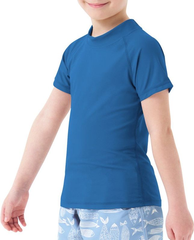 MEETHOO - Kinderzwemshirt - Blauw - Korte Mouwen - UV-bescherming