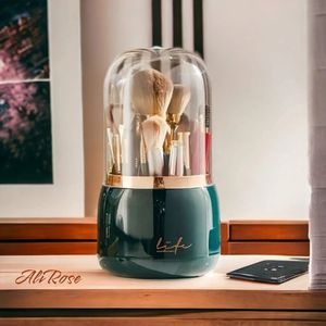 AliRose - Cosmetische Opslag - Kwasten - Make-up - Nagellak - Life Made Easy - Groen / Green - 360 Graden Rotatie