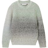 TOM TAILOR - Trui - Groen - Knitwear - Ronde Hals, Lange Mouw, Kleurverloop