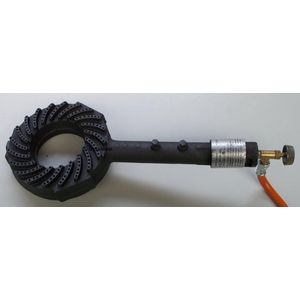 Gasbrander set 12 kW met gasslang en drukregelaar