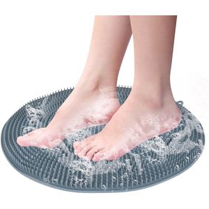 Unyqoos® Grijze siliconen massagemat voor douche met antislip en ontspanning