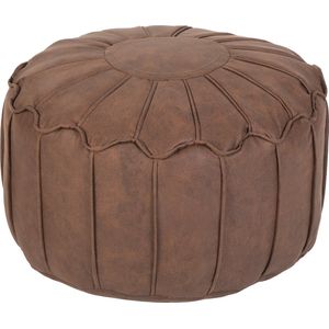 Ontspannen Zitzak Voetenbankje Kunstleer Ottoman Bean bag Poefs Lichtgewicht Zacht Voetenbankje Ergonomisch Ontwerp Rond Moroccan Poef