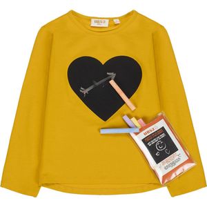 MEISJES T-SHIRT MET LANGE MOUWEN OM ZELF IN TE KLEUREN!