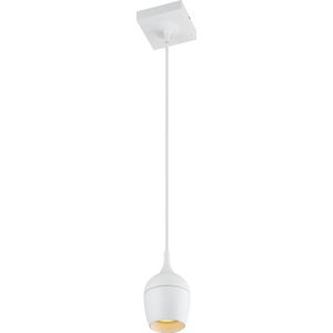 Lucide PRESTON - Hanglamp Badkamer - Ø 10 cm - 1xGU10 - IP44 - Wit