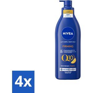 Nivea - Q10 - Verstevigende Bodylotion met Pomp - Vitamine C - 48 uur Hydratatie - Voor Droge Huid - 400 ml - Voordeelverpakking - 4 stuks