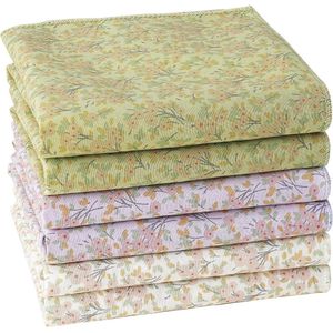 Vrouwelijke Bloemmotief Zakdoeken van 60S Katoen - Elegant en Duurzaam 35x35 cm