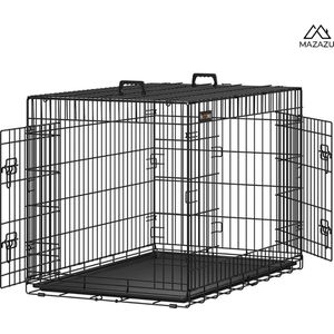 MIRA Home - Bench voor honden - Bench - Draagbaar - Opklapbaar - Zwart - 106 x 77,5 x 70cm