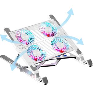 Bovista Laptop Cooler - 13 tot 17 Inch - Laptop Koeler - Cooling Pad - Laptop Cooling Pad - Laptop Ventilator - Laptop Standaard Verstelbaar - Laptopverhoger - Ergonomisch