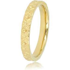My Bendel Goudkleurige ring met sterretjes - Goudkleurige ring met sterretjes - Met luxe cadeauverpakking