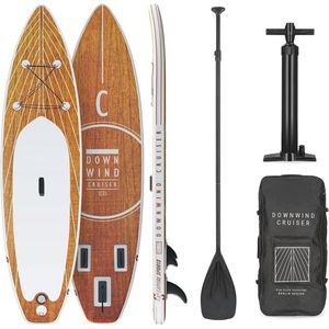 Opblaasbaar paddleboard SUP-set inclusief peddel en accessoires - 305 x 77 x 10 cm, oranje