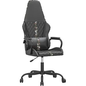 vidaXL - Gamestoel - kunstleer - zwart - en - camouflage