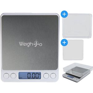 WeighJo - Precisie Weegschaal - Digitaal - 0,01 Gram - Maximaal 200 Gram - Compact