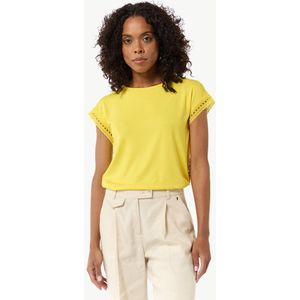 Comma - 2147921 - T-shirt - Kleur - Materiaal