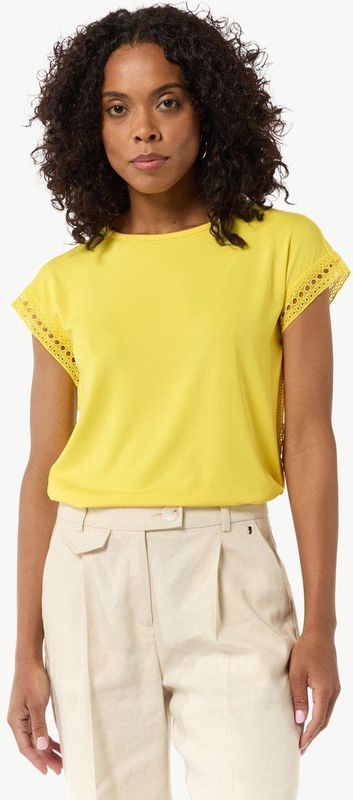 Comma - 2147921 - T-shirt - Kleur - Materiaal