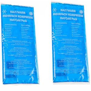 Rojafit - Hot/Cold pack - 9 x 16 cm.- KLEIN - Herbruikbaar - Flexibel coolpack / icepack / gelpack - Voordeelset a 2 Stuks!!