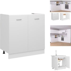 vidaXL Keuken Opbergkast - 80 x 46 x 81.5 cm - Duurzaam en functioneel - Keukenkast