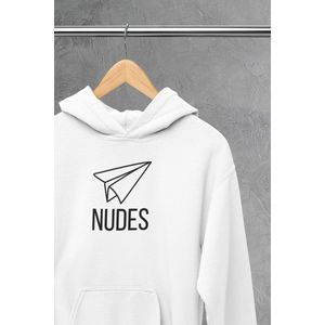 Hoodie - Nudes - Wurban Wear | Grappige hoodie | Leuk cadeau | Unisex hoodie | Meme | Meme kleding | Viespeuk | Grappige kleding | Grappige trui | Dubbelzinnige kleding | Wit