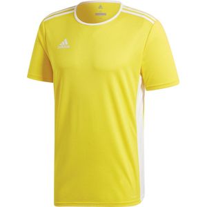 adidas Entrada 18 SS Jersey Teamshirt Heren Sportshirt - Maat S  - Mannen - geel/wit