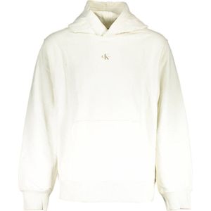 Calvin Klein Micro Monologo Hoodie Truien & Vesten Dames - Sweater - Hoodie - Vest- Gebroken wit - Maat XL