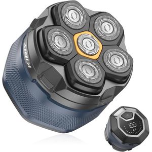 Elektrisch Scheerapparaat voor Heren met 6 Magnetische Scheerkoppen - IPX7 Waterdicht en LED-Display