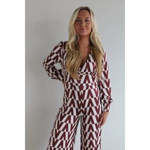 Valerie jumpsuit | Bruin | S/M | Meerdere kleuren en maten verkrijgbaar