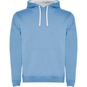 Roly Kids´ Urban Hooded Sweatshirt RY1067K - Sky Blue 10/White 01 - 11/12 Jahre