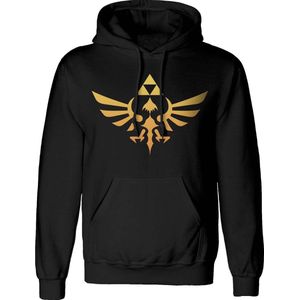 Nintendo - The Legend of Zelda Hyrule Koninkrijk Logo Zwart Unisex Pullover Hoodie - XL