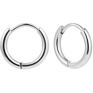 Oorring basic 10 mm smal - zilver