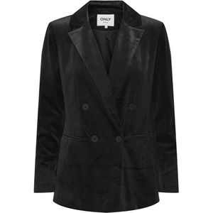 ONLY Dames Blazer Zwart – Regular Fit – Gerecycled Polyester – Comfort Stretch Casual
