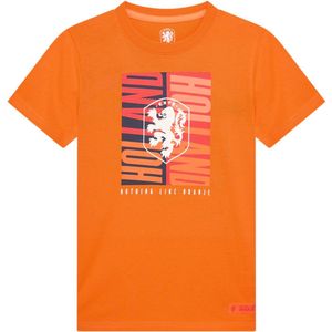 Nederlands Elftal - Big Logo T-shirt - Oranje - Kinderen - Officiële Merchandise