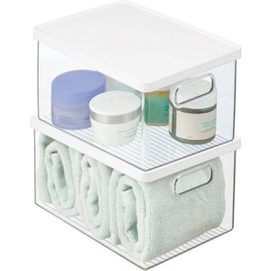 Badkamer organizers plastic stapelbare dozen - opbergbox voor badkamer accessoires en make-up
